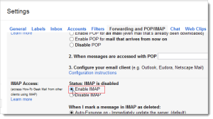 Enable IMAP