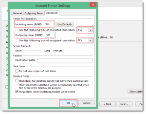 Internet Email Setting Advance