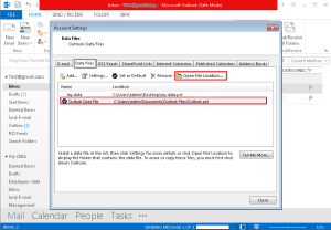 Outlook data files