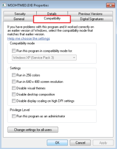 Compatibility mode