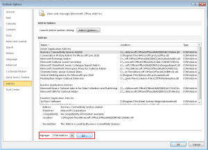 manage com add-ins