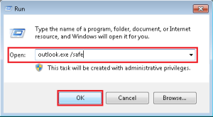 Run Outlook in safe mode