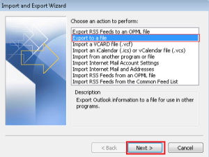 Export to file