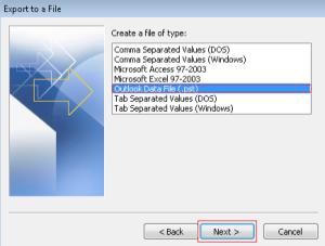 outlook data file