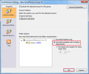 Download complete item including attachments