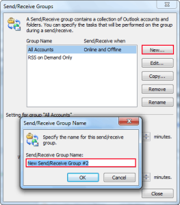 Send/receive group name
