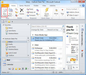 plain text format for single message in Outlook 2010