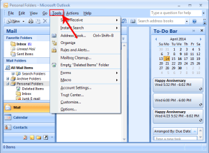 tool menu