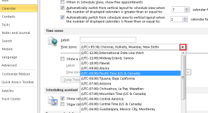 Change time format in microsoft outlook